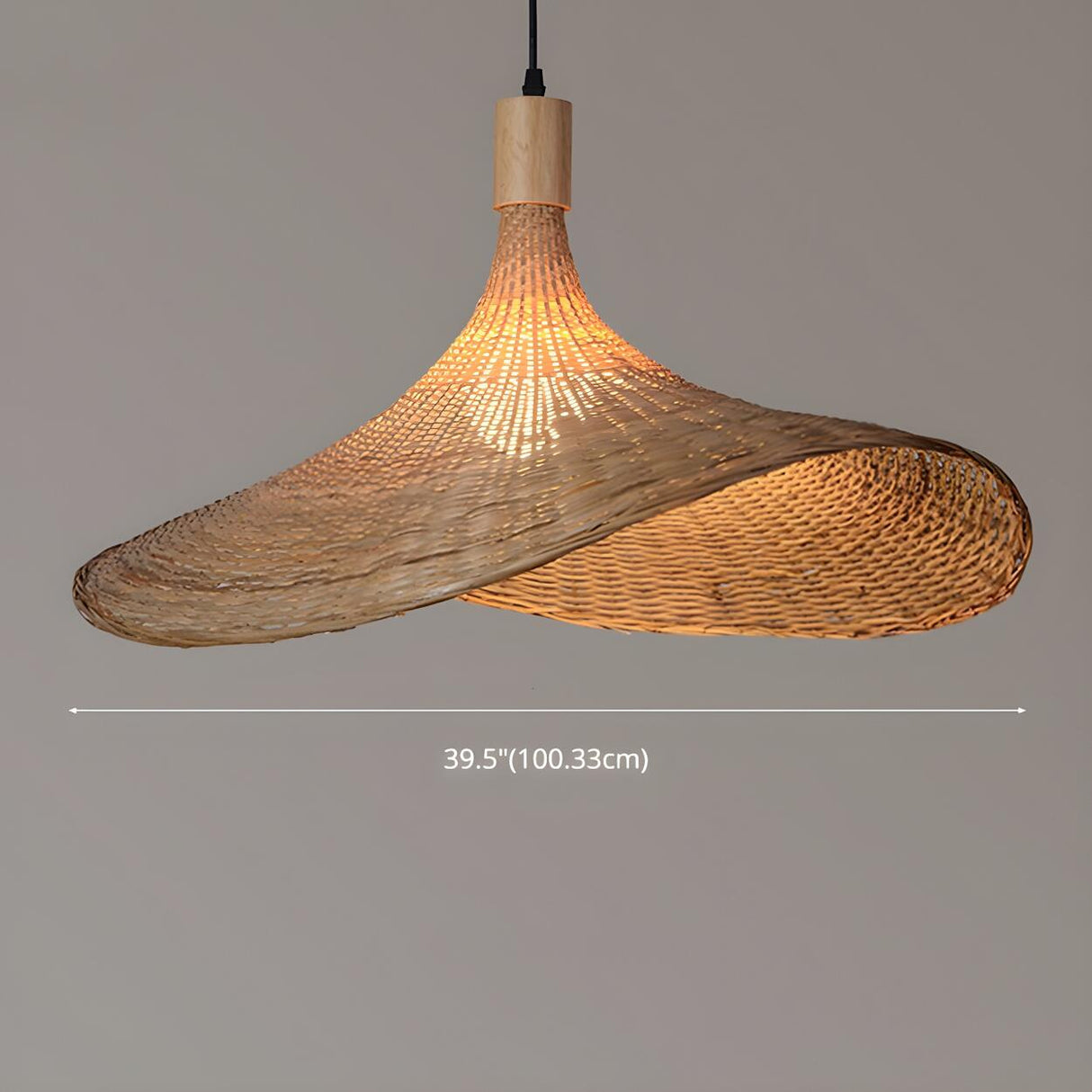 Bohemian Woven Bamboo Beige Dining Room Pendant Light 