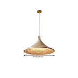 Bohemian Woven Rattan Cone Pendant Light Flexible Length #size