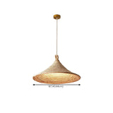 Bohemian Woven Rattan Cone Pendant Light Flexible Length Image - 9