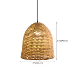 Bohemian Woven Rope Bell Dome Pendant Light Flexible Length Image - 13