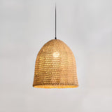 Bohemian Woven Rope Bell Dome Pendant Light Flexible Length Image - 8