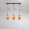 Boho 3-Light Cylinder Wood Island Ceiling Light Image - 3