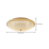 Bowl-Shaped Crystal Frosted LED Flush Mount Light Image - 19