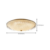 Bowl-Shaped Crystal Frosted LED Flush Mount Light Image - 20