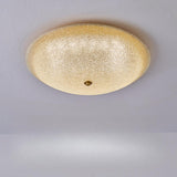 Bowl-Shaped Crystal Frosted LED Flush Mount Light Image - 3