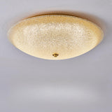 Bowl-Shaped Crystal Frosted LED Flush Mount Light Image - 5