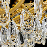 Bowl-Shaped Gold Crystal Semi-Flush Mount Ceiling Light Image - 10