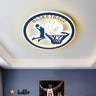 Boy Room Sport Basketball LED Flush Mount Ceiling Light Image - 1