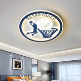 Boy Room Sport Basketball LED Flush Mount Ceiling Light Image - 2