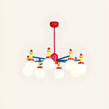 Branch Ball Metal Bedroom Red 5-Light Kids Chandelier Image - 5