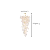  Branch Tiered Crystal Gold Long Adjustable Foyer Chandelier Image - 14