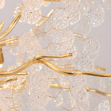  Branch Tiered Crystal Gold Long Adjustable Foyer Chandelier Image - 6