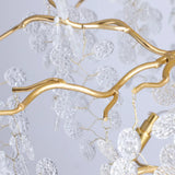  Branch Tiered Crystal Gold Long Adjustable Foyer Chandelier Image - 7