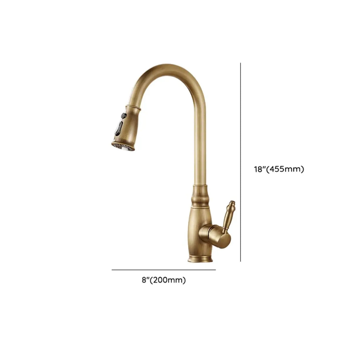 Brass Rust Resistant Swivel Spout Kitchen Faucets 