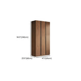 Brown Art Deco Wood Soft Close Cabinet Door Armoire Image - 23