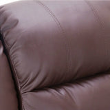 Brown Faux Leather Small Size Glider Recliner Chair Image - 10