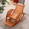 Brown Finish Wooden Rocking Chair with Track Arms Image - 3