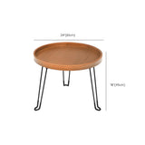 Brown Foldable Round UV Resistant Outdoor Coffee Table #size