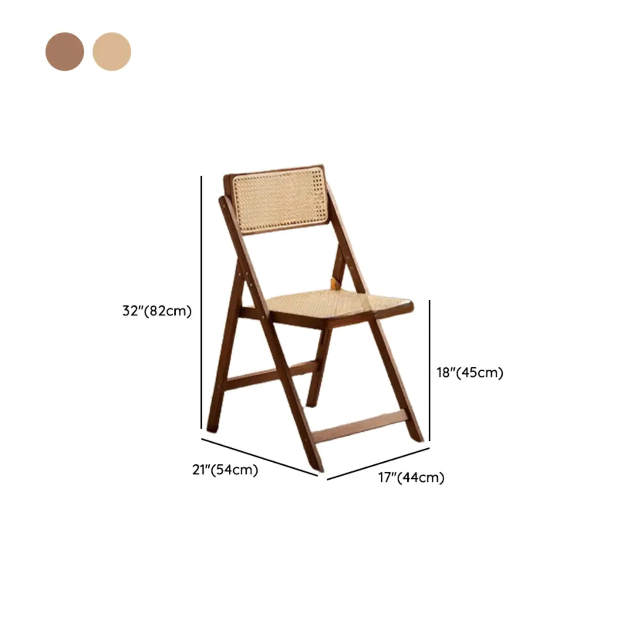 Brown Folding Leather Cushioned Seat Wooden Bar Stool Image - 20