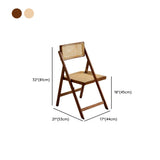 Brown Folding Leather Cushioned Seat Wooden Bar Stool Image - 23