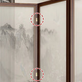 Brown Folding Wood Double Sided Print Scenic Room Divider Image - 10