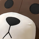 Brown Large Bear-Shaped Plush Removable Cover Bean Bag Image - 5