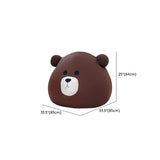 Brown Large Bear-Shaped Plush Removable Cover Bean Bag #size