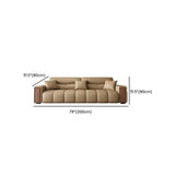 Brown Leather Lounge Reception Sofa Set with Arms Image - 11