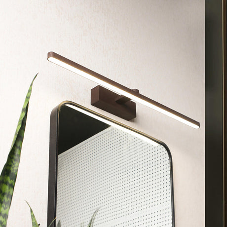 Brown Modern Geometric Metal Vanity Mirror Lights Image - 1