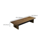 Brown Pine Sled Rectangle Long Conference Desk 8-Person Image - 10