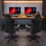 Brown Pine Wood Rectangle Iron Sleigh Gaming Desk Image - 10