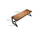 Brown Pine Wooden Rectangle Iron Sledge Gaming Desk #size