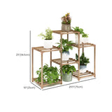 Brown Rectangle Wood Floor Storage Plant Stand Large Image - 19