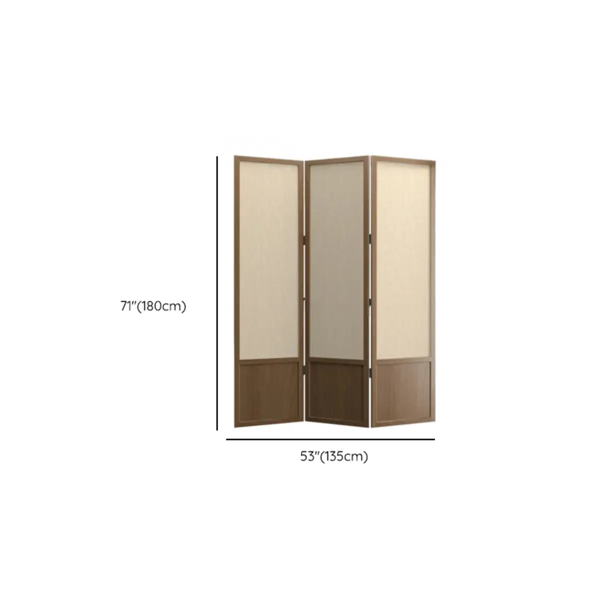 Brown Rectangular Woven Wooden Folding Room Divider 