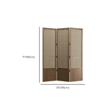 Brown Rectangular Woven Wooden Folding Room Divider Image - 13