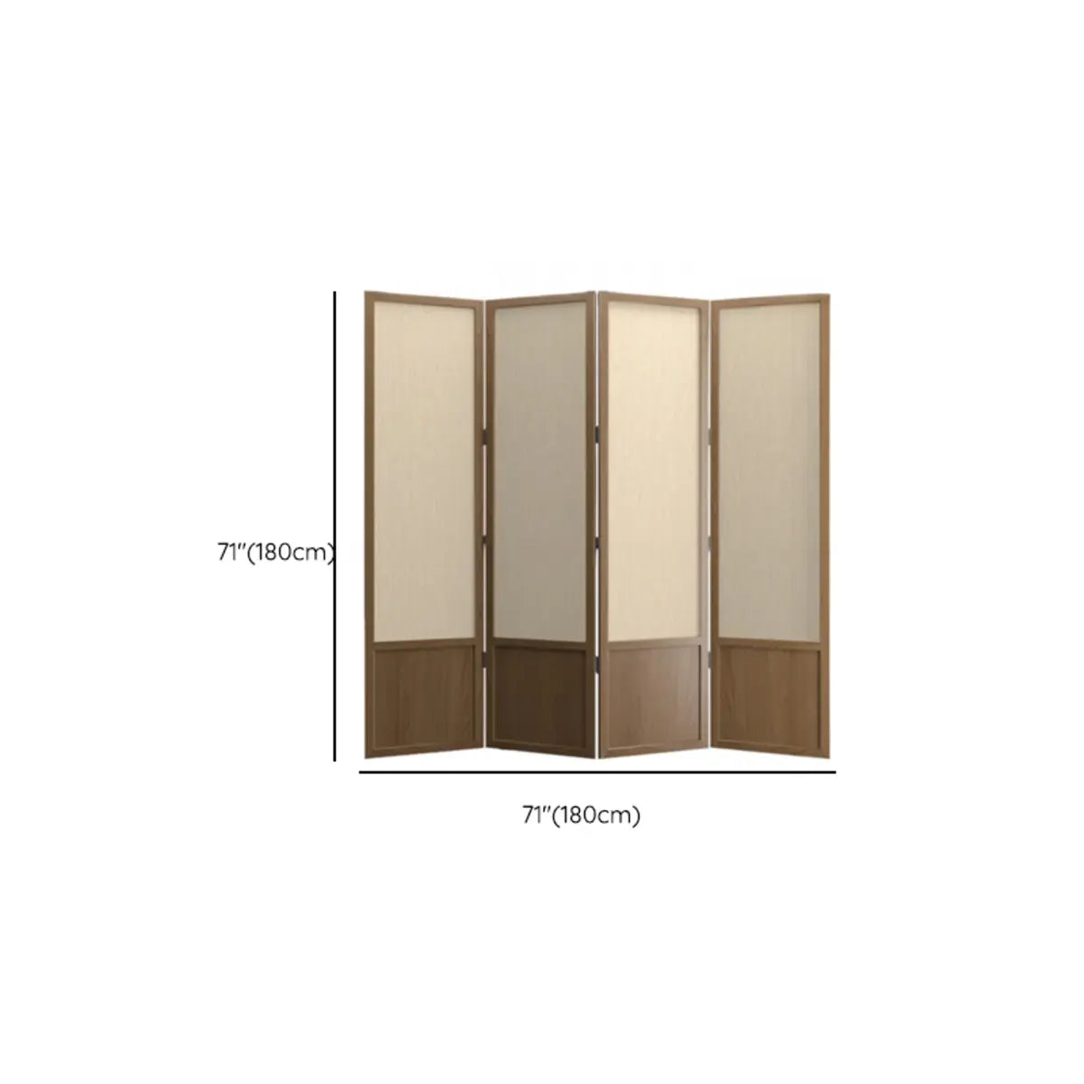 Brown Rectangular Woven Wooden Folding Room Divider Image - 14