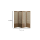 Brown Rectangular Woven Wooden Folding Room Divider Image - 15