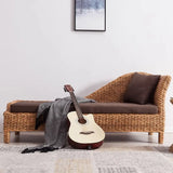 Brown Removable Cushions Medium Curved Rattan Lounge Sofa Image - 10