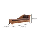 Brown Removable Cushions Medium Curved Rattan Lounge Sofa #size