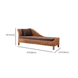 Brown Removable Cushions Medium Curved Rattan Lounge Sofa Image - 14