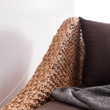 Brown Removable Cushions Medium Curved Rattan Lounge Sofa Image - 7