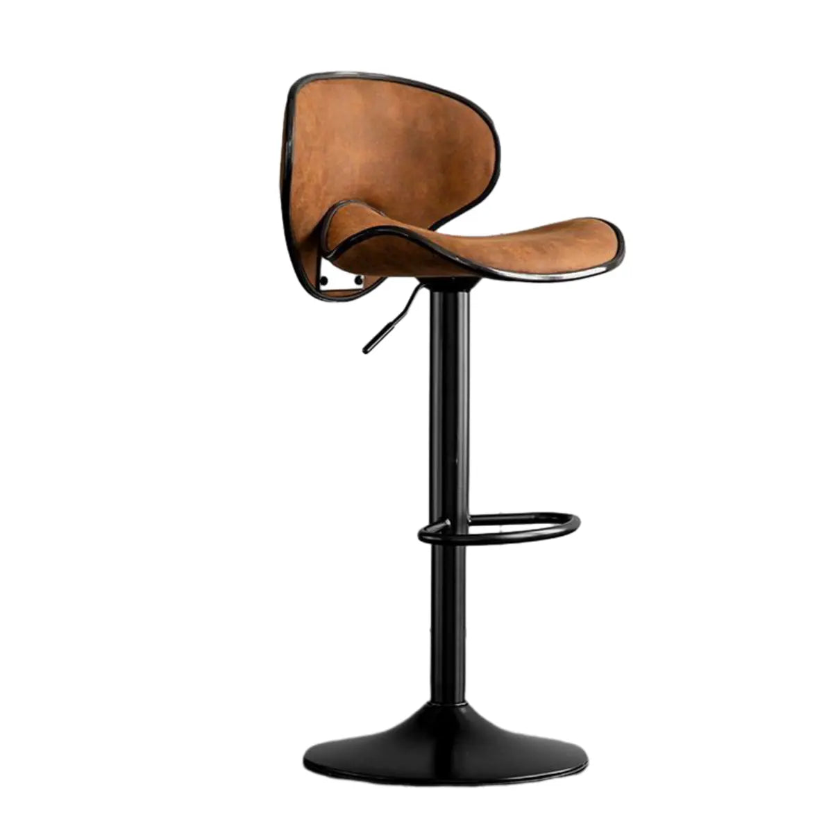 Brown Saddle Fabric Adjustable Swivel Bar Stool 32 Inch Image - 8