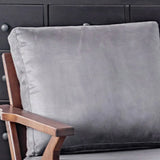 Brown Stain Resistant Suede Sewn Pillow Back Arm Chair Image - 9