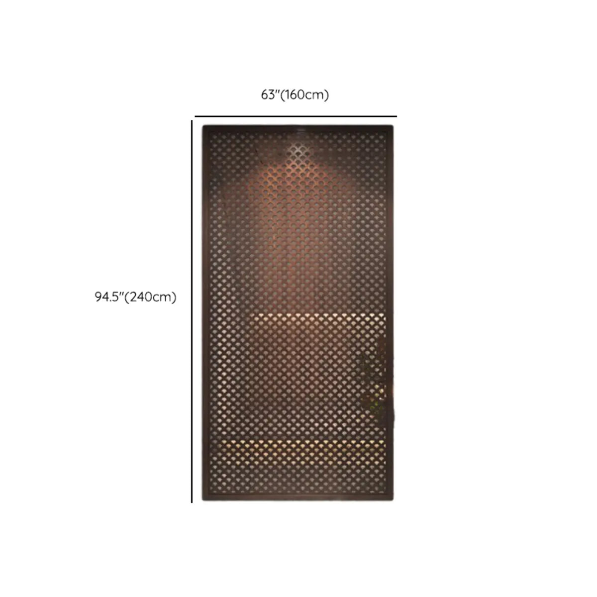 Brown Translucent Wood Single Panel Privacy Room Divider Image - 10