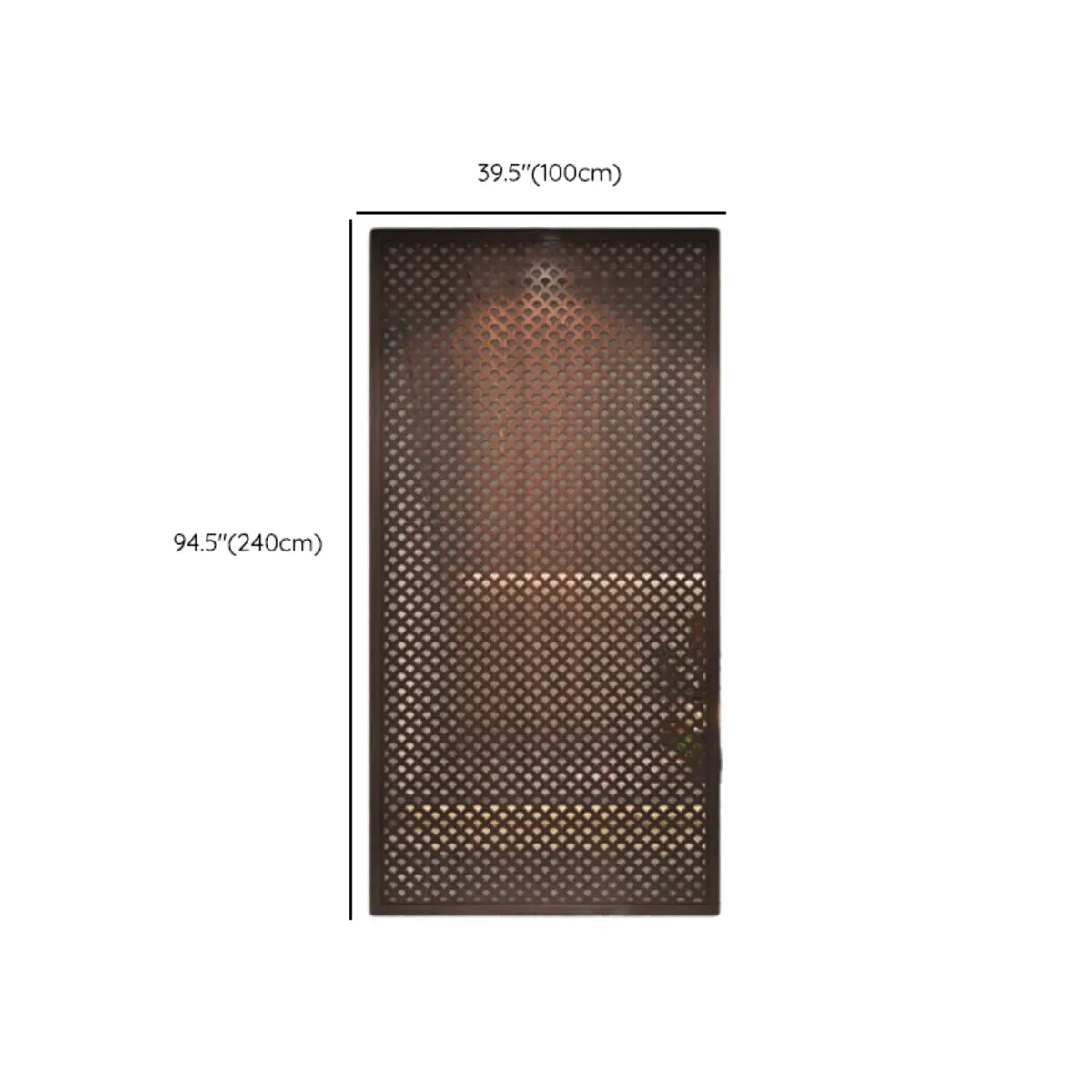 Brown Translucent Wood Single Panel Privacy Room Divider Image - 7