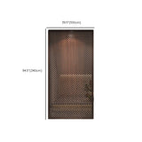 Brown Translucent Wood Single Panel Privacy Room Divider Image - 7