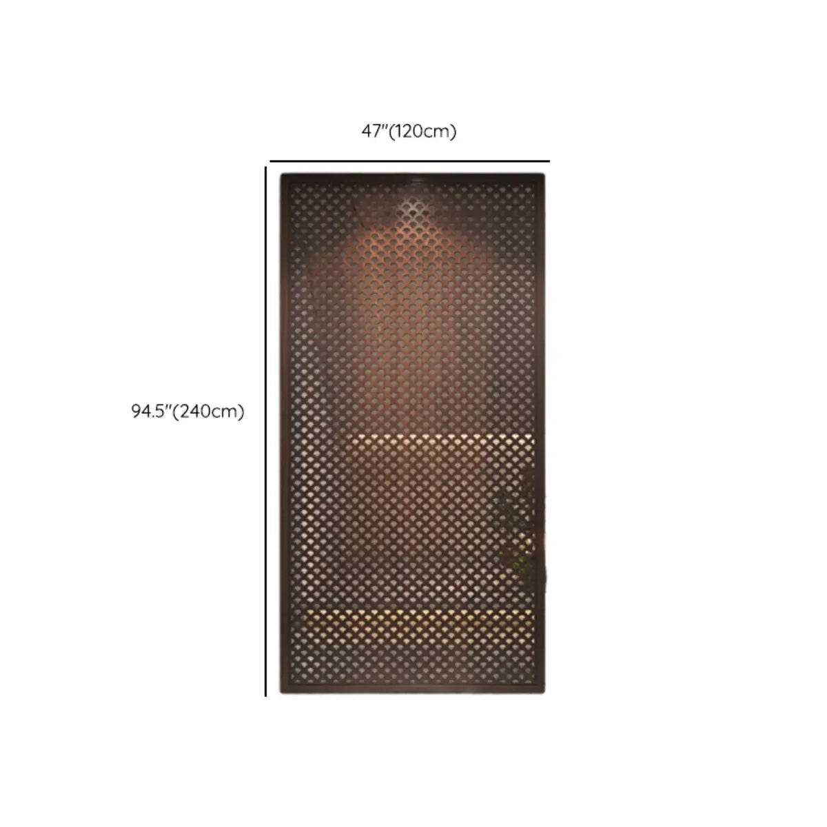 Brown Translucent Wood Single Panel Privacy Room Divider Image - 8