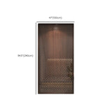 Brown Translucent Wood Single Panel Privacy Room Divider Image - 8