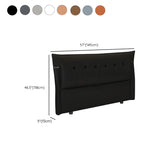 Brown Tufted Upholstered Wingback Headboard with Legs #size