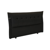 Brown Tufted Upholstered Wingback Headboard with Legs Image - 2